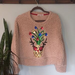 Not So Ugly Christmas faux fur teddy sweatshirt